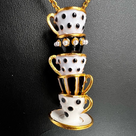Teacup Pendant Necklace Set - 1/3pcs Food & Beverage Theme… - Picture 5 of 8